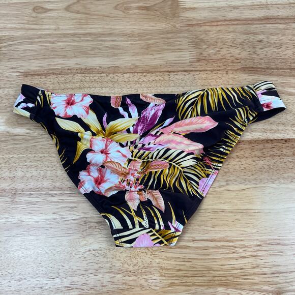 Xhilaration Juniors' Brown Floral Hipster Bikini Bottom - Size Medium - NWT - Picture 7 of 8